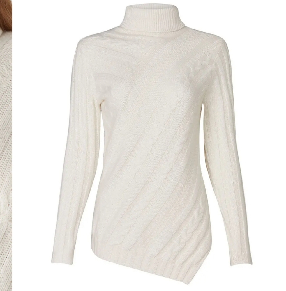 Milly Asymmetical Cable Sweater